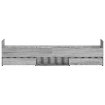 Bedframe Met Hoofd- En Voeteneinde Eiken 90 x 190 cm Grijs sonoma