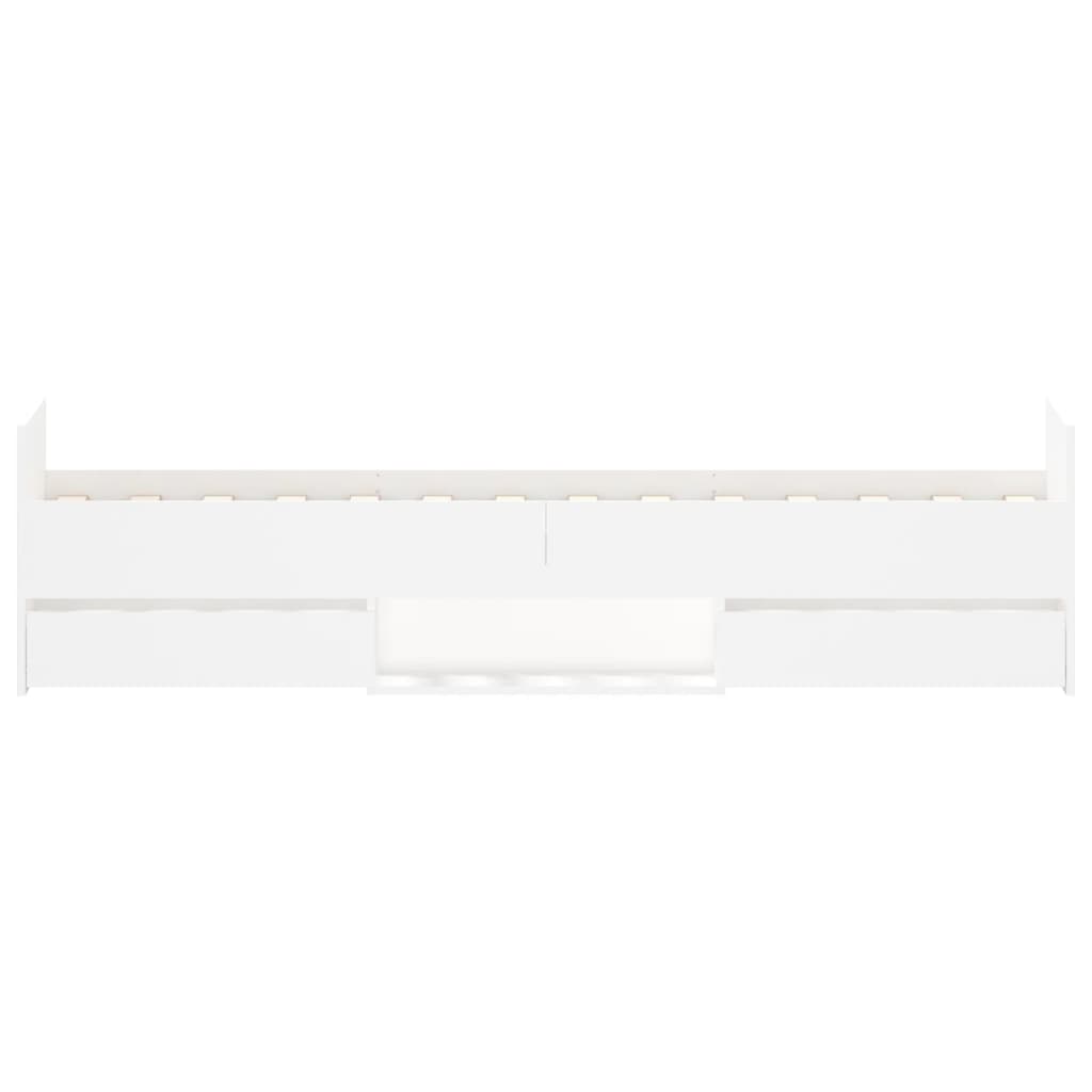 Bedframe Met Hoofd- En Voeteneinde 75 x 190 cm Wit