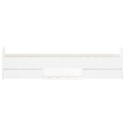 Bedframe Met Hoofd- En Voeteneinde 75 x 190 cm Wit