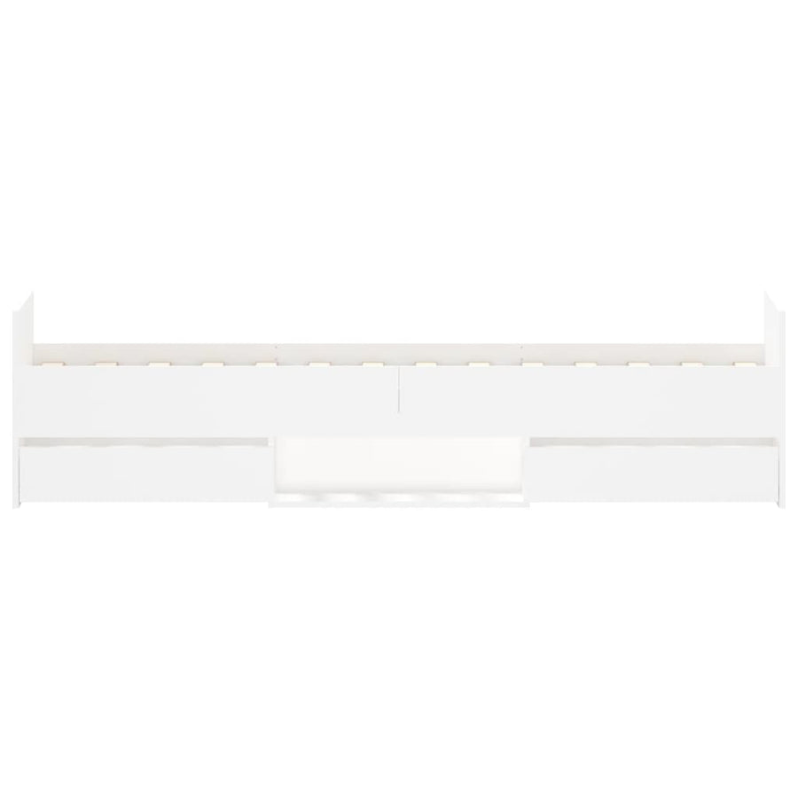 Bedframe Met Hoofd- En Voeteneinde 75 x 190 cm Wit