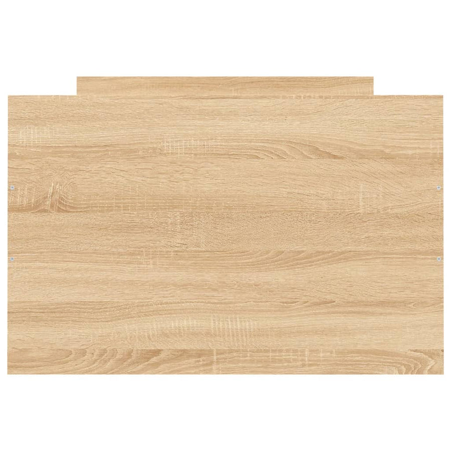Bedframe Met Hoofd- En Voeteneinde Kleur 75 x 190 cm Sonoma eiken