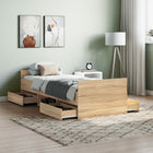 Bedframe 75x190 cm sonoma eiken met lades