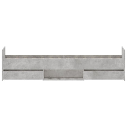 Bedframe Met Hoofd- En Voeteneinde 75 x 190 cm Betongrijs
