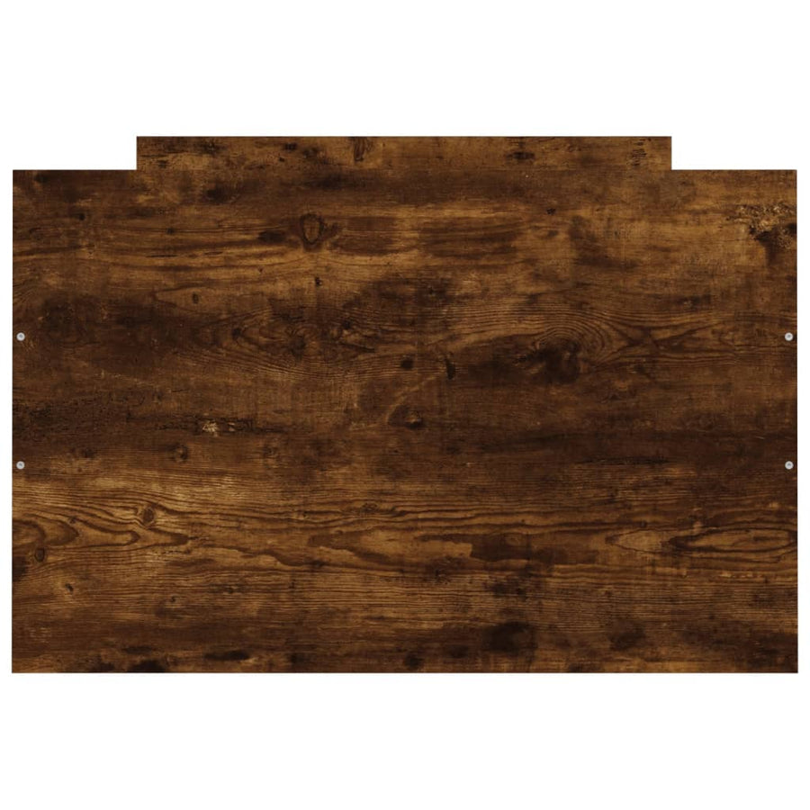 Bedframe Met Hoofd- En Voeteneinde 75 x 190 cm Gerookt eiken