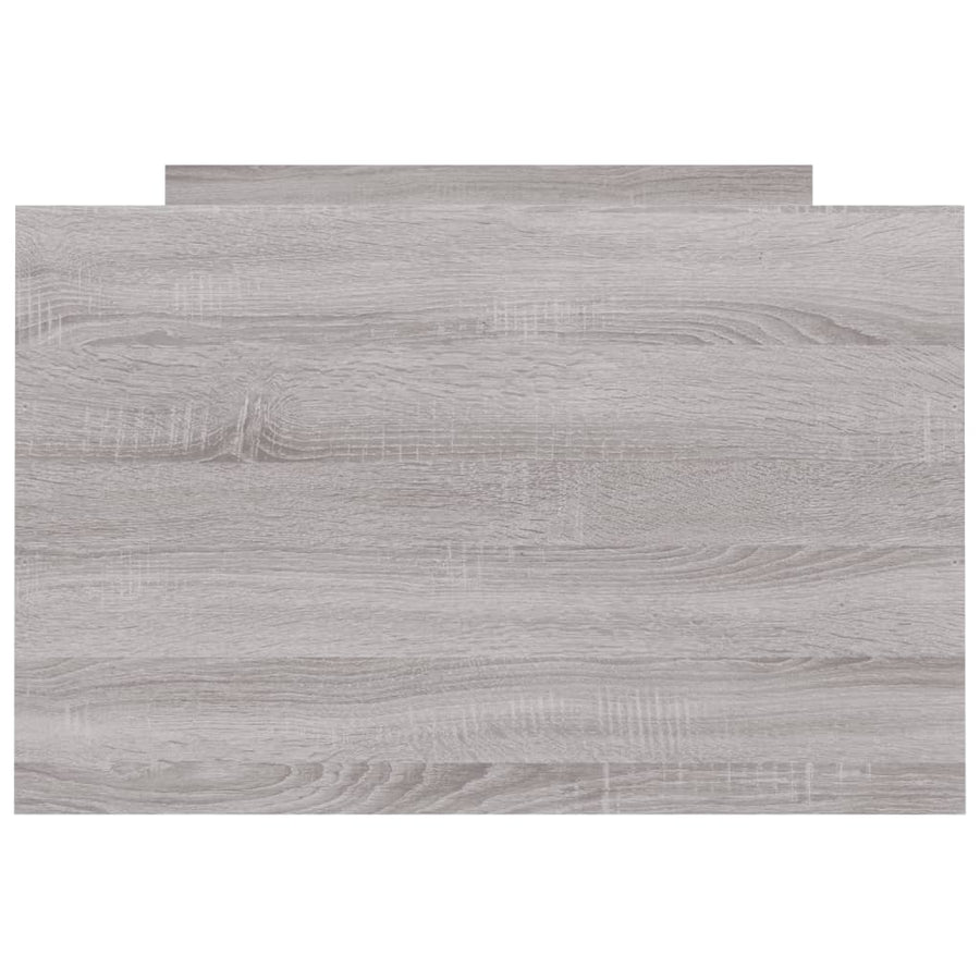 Bedframe Met Hoofd- En Voeteneinde 75 x 190 cm Grijs sonoma