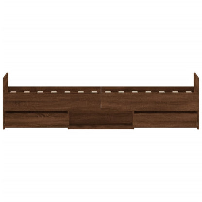 Bedframe Met Hoofd- En Voeteneinde Bruineikenkleurig 75 x 190 cm bruin eikenkleur