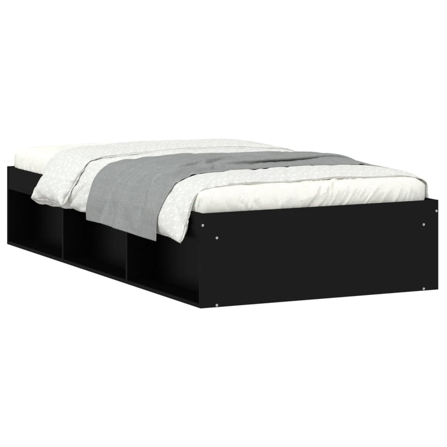 Bedframe 90 x 200 cm Zwart
