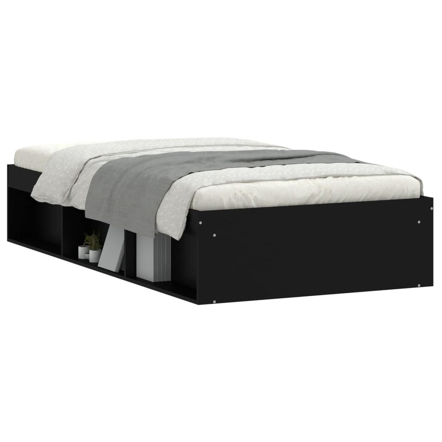Bedframe 90 x 200 cm Zwart