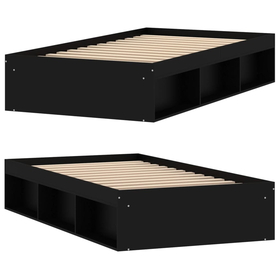 Bedframe 90 x 200 cm Zwart