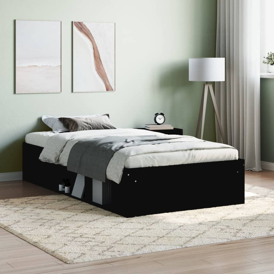 Bedframe 90 x 200 cm Zwart