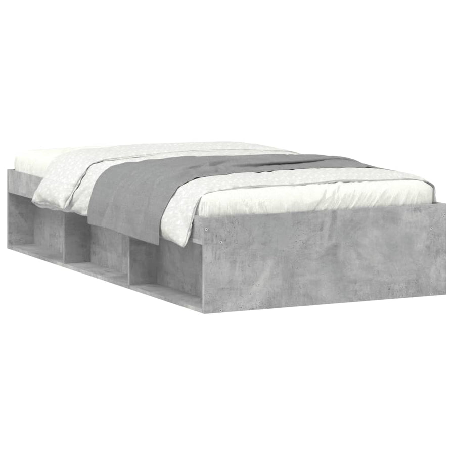 Bedframe 90 x 200 cm Betongrijs
