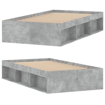 Bedframe 90 x 200 cm Betongrijs
