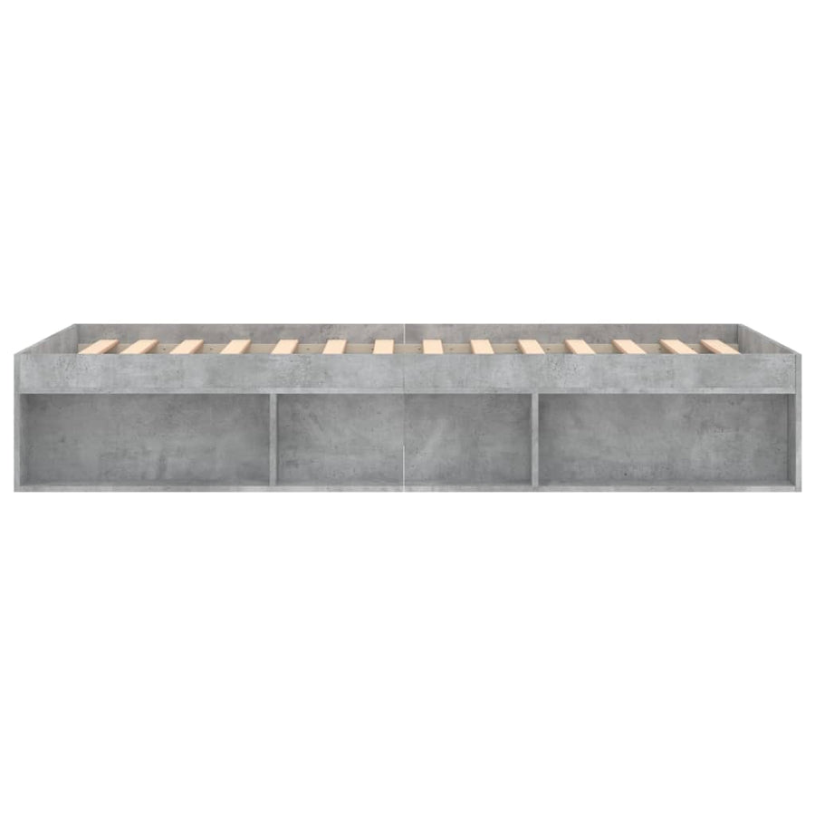 Bedframe 90 x 200 cm Betongrijs