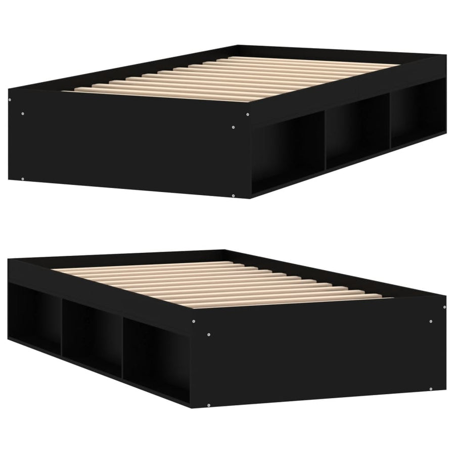 Bedframe 100 x 200 cm Zwart