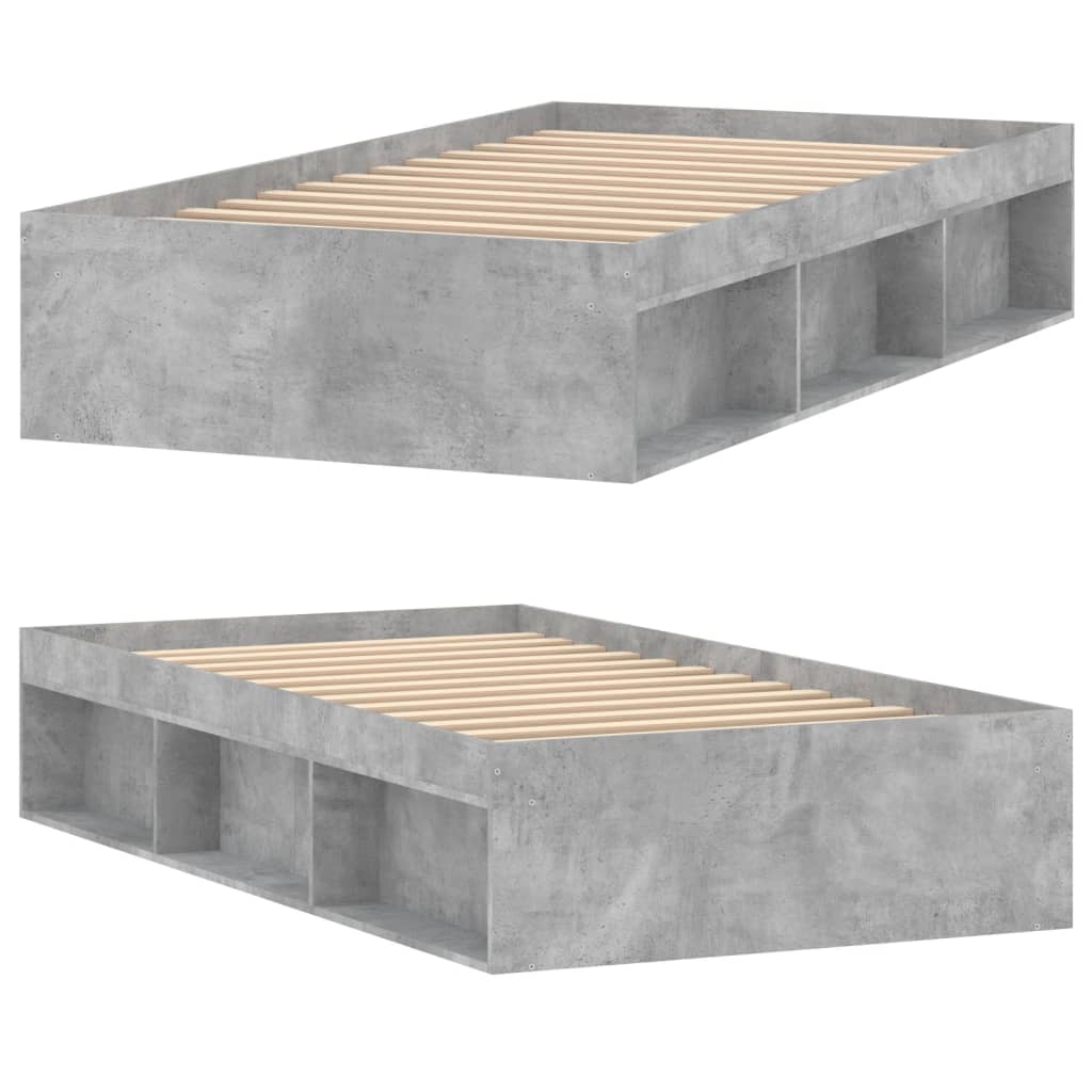 Bedframe 100 x 200 cm Betongrijs