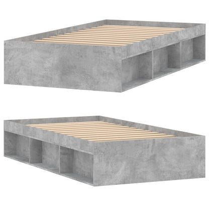 Bedframe 100 x 200 cm Betongrijs