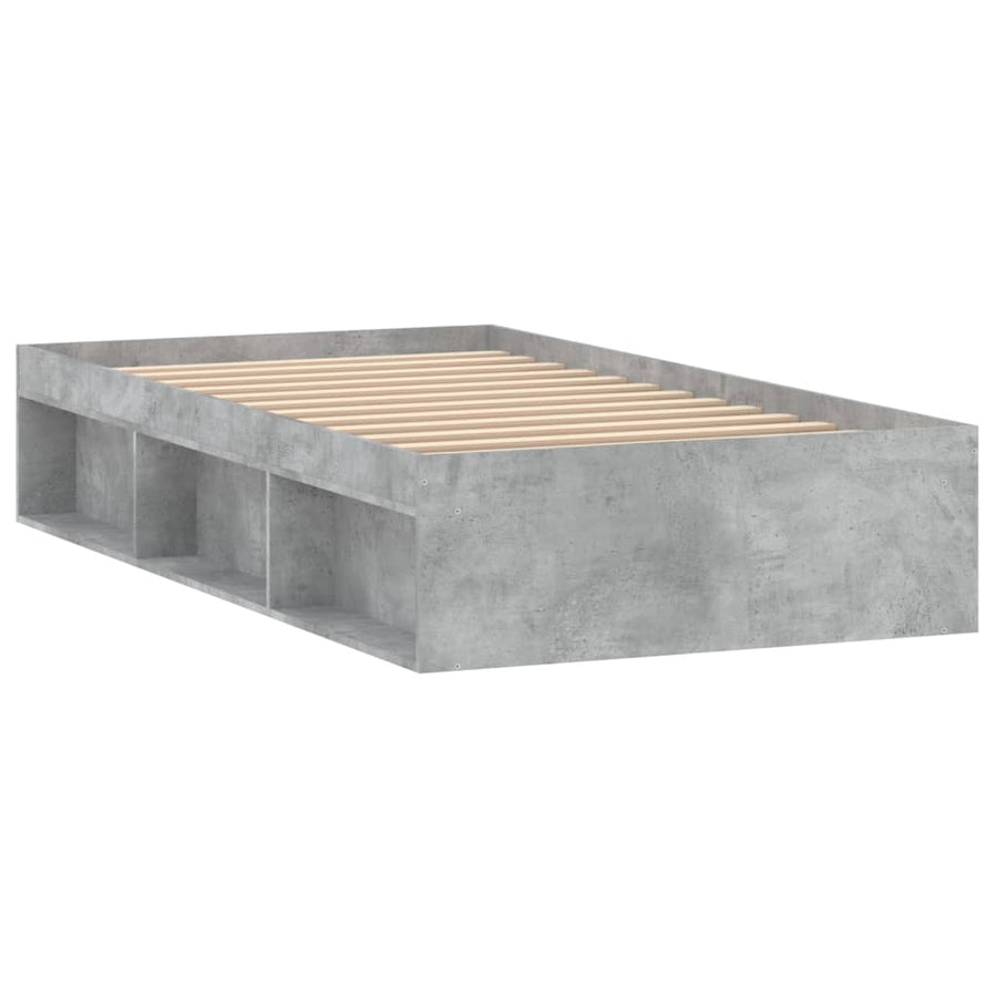 Bedframe 100 x 200 cm Betongrijs