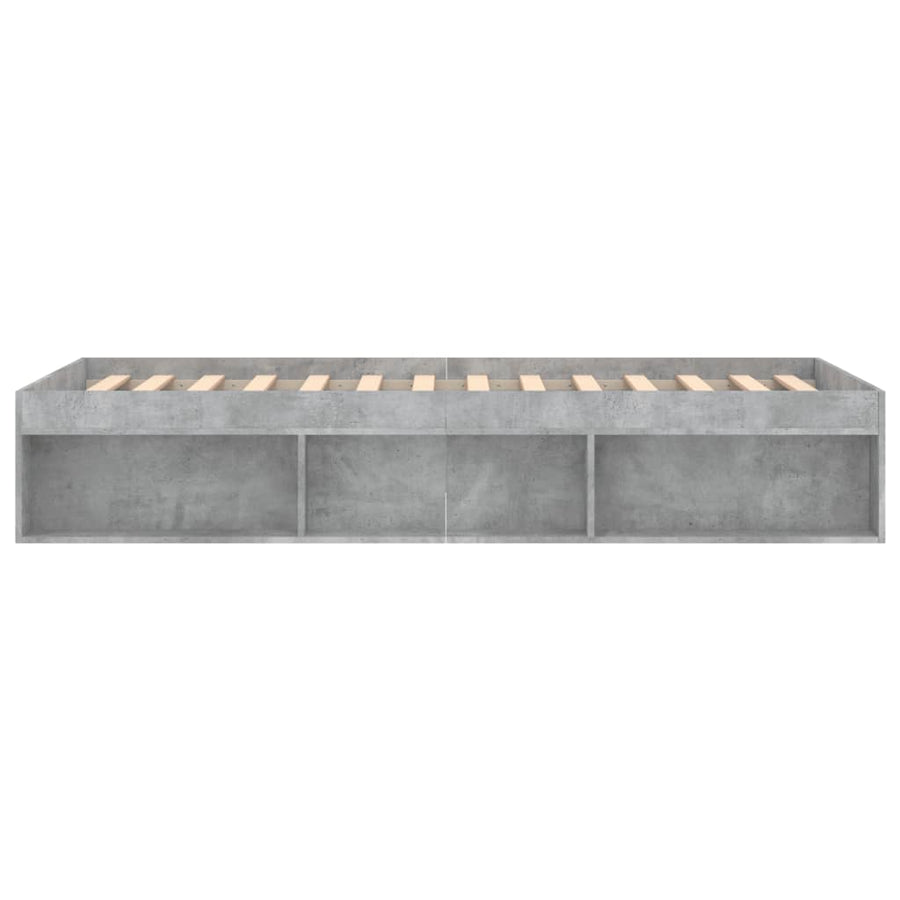 Bedframe 100 x 200 cm Betongrijs