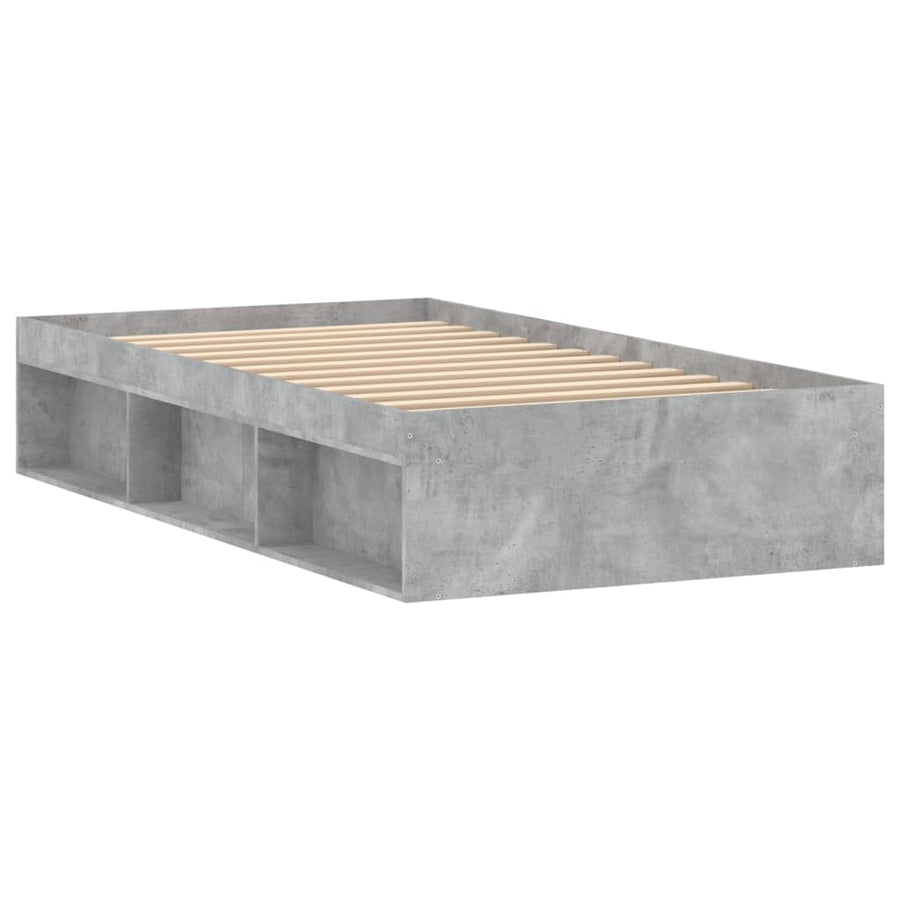 Bedframe 100 x 200 cm Betongrijs