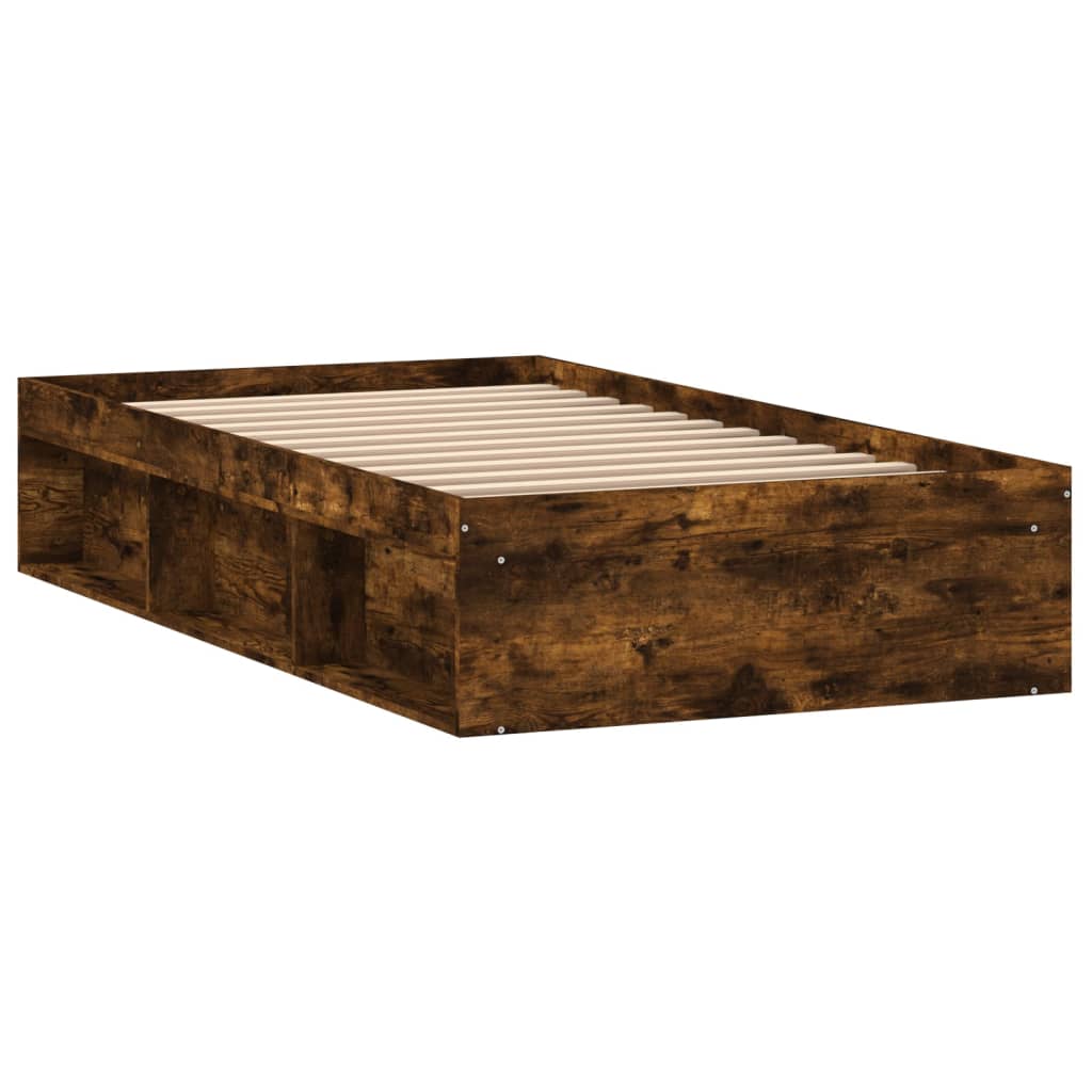 Bedframe Kleurig 100 x 200 cm Gerookt eiken