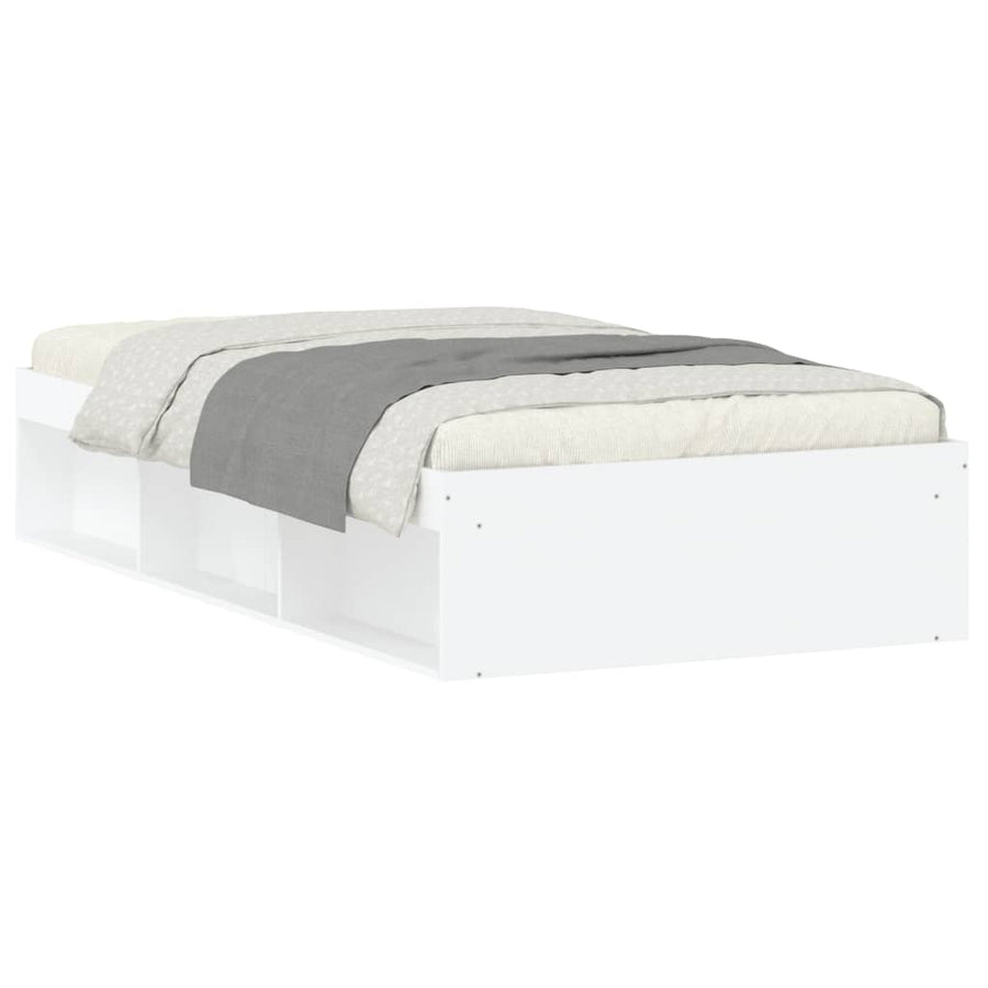 Bedframe 90 x 190 cm Wit