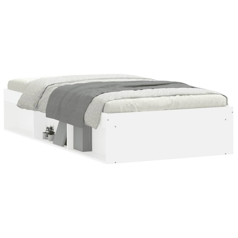 Bedframe 90 x 190 cm Wit