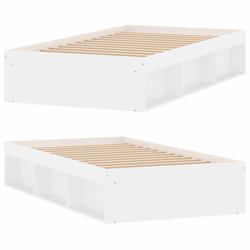 Bedframe 90 x 190 cm Wit