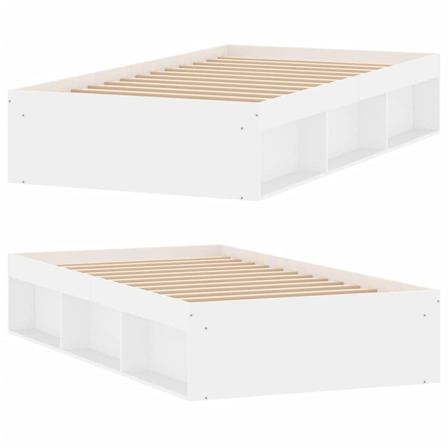 Bedframe 90 x 190 cm Wit