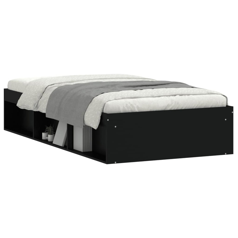 Bedframe 90 x 190 cm Zwart