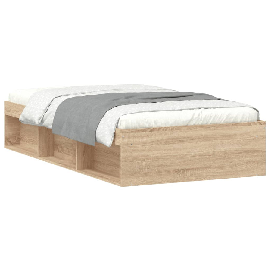 Bedframe Kleurig 90 x 190 cm Sonoma eiken