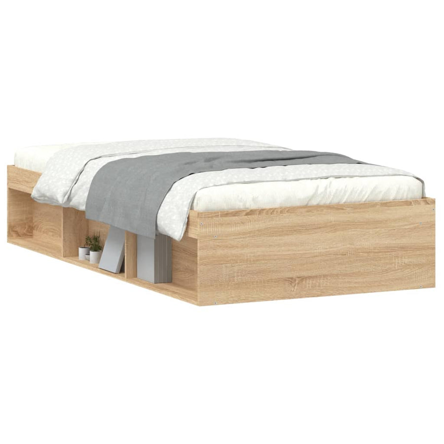 Bedframe Kleurig 90 x 190 cm Sonoma eiken