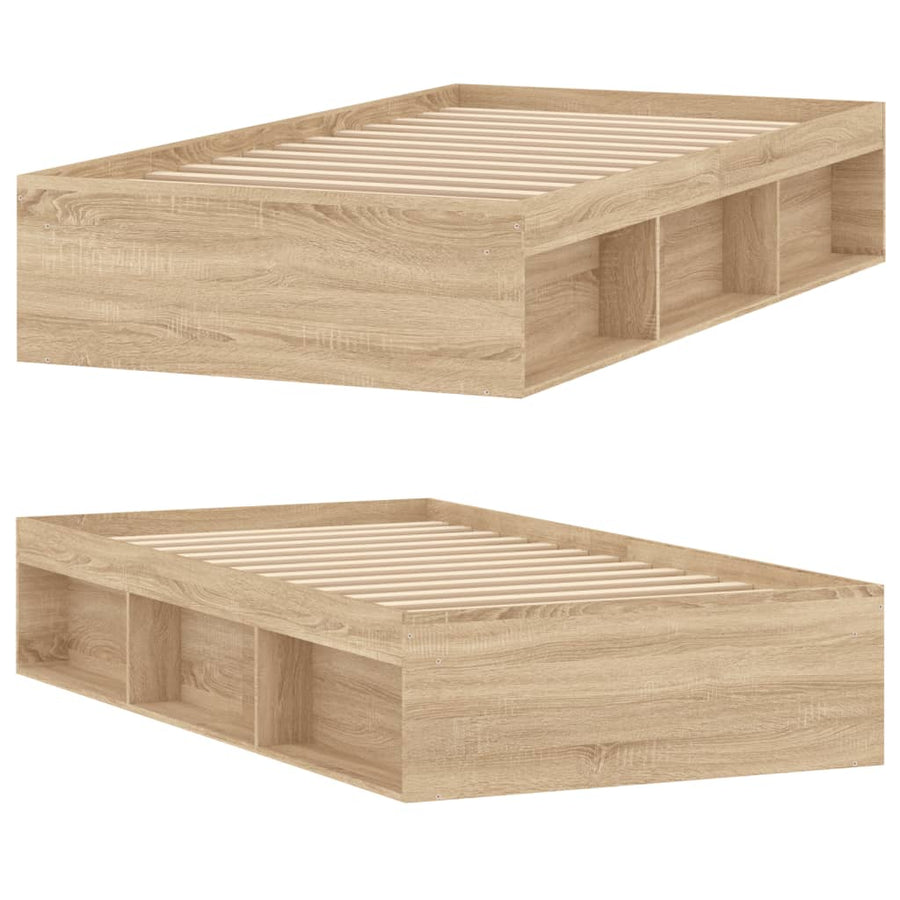 Bedframe Kleurig 90 x 190 cm Sonoma eiken