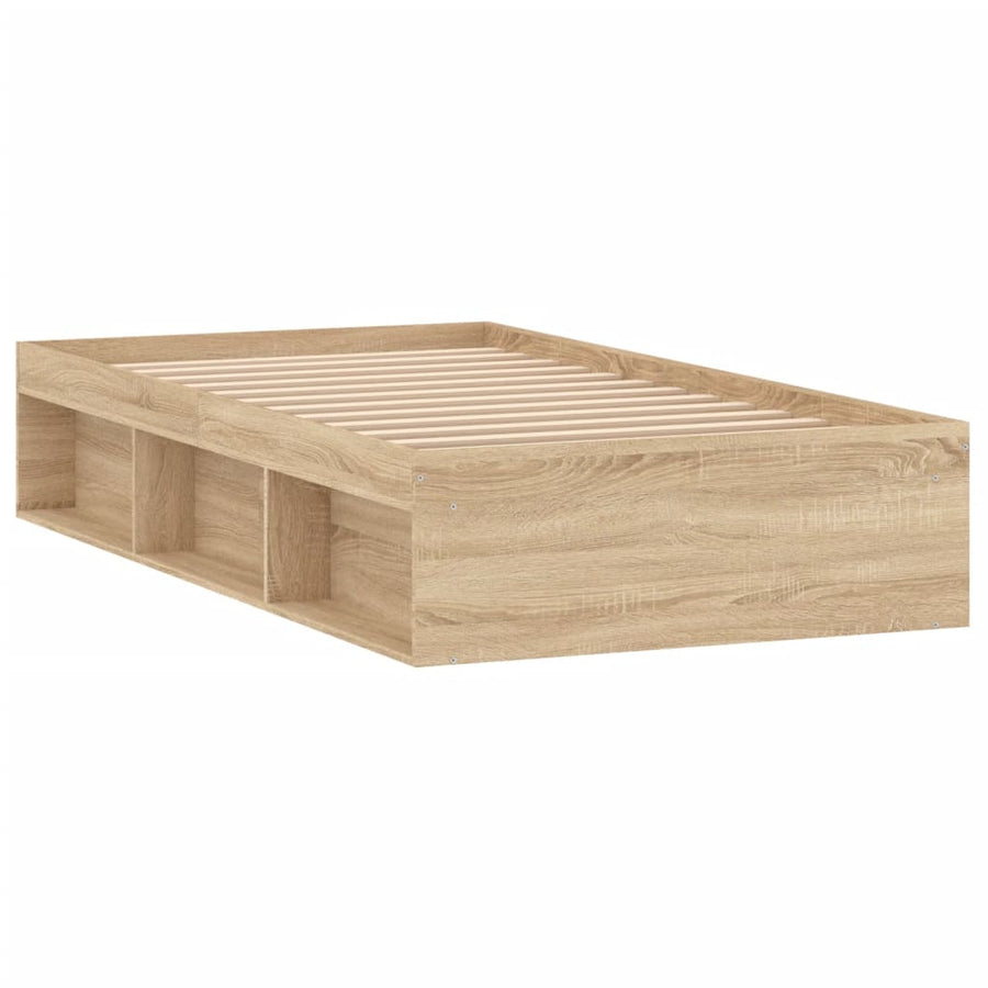 Bedframe Kleurig 90 x 190 cm Sonoma eiken