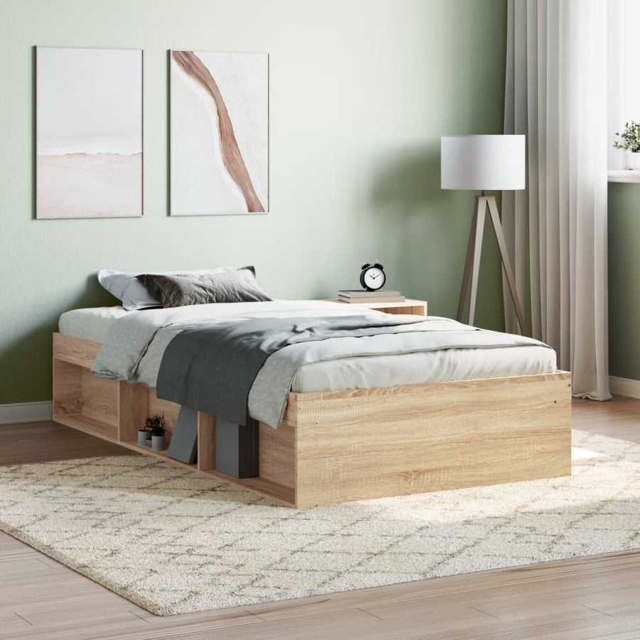 Bedframe Kleurig 90 x 190 cm Sonoma eiken