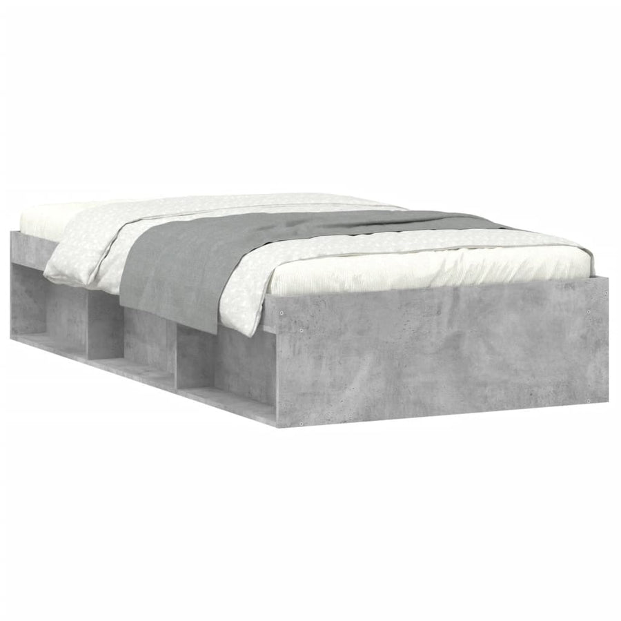 Bedframe 90 x 190 cm Betongrijs