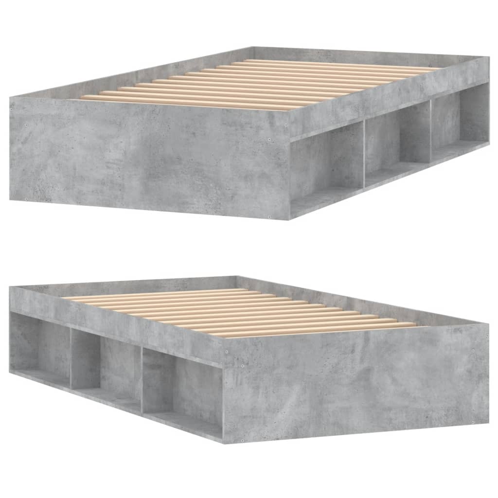 Bedframe 90 x 190 cm Betongrijs