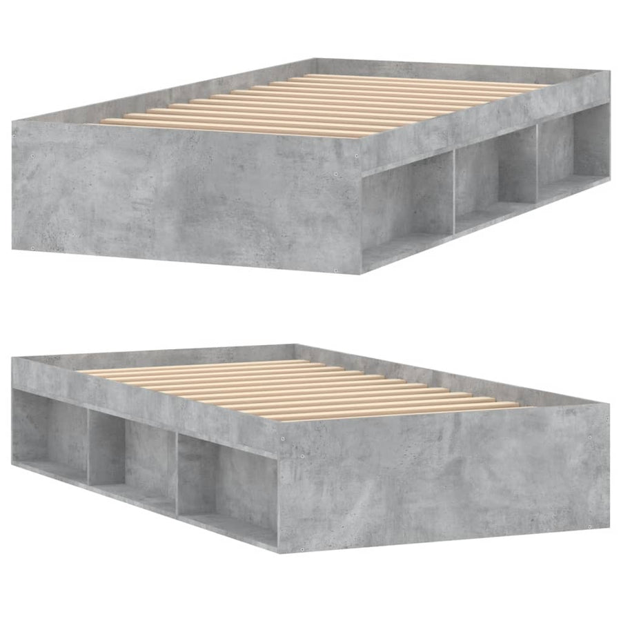 Bedframe 90 x 190 cm Betongrijs