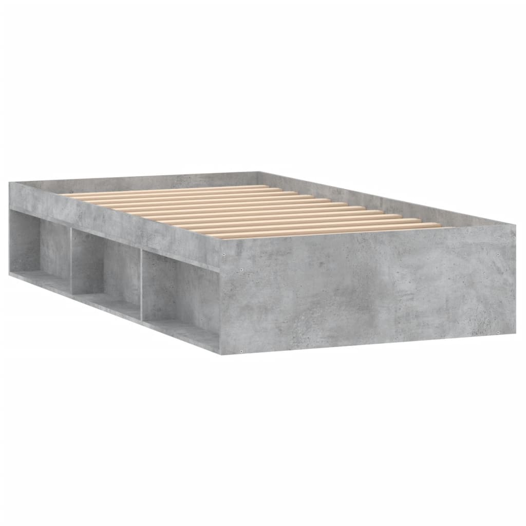 Bedframe 90 x 190 cm Betongrijs
