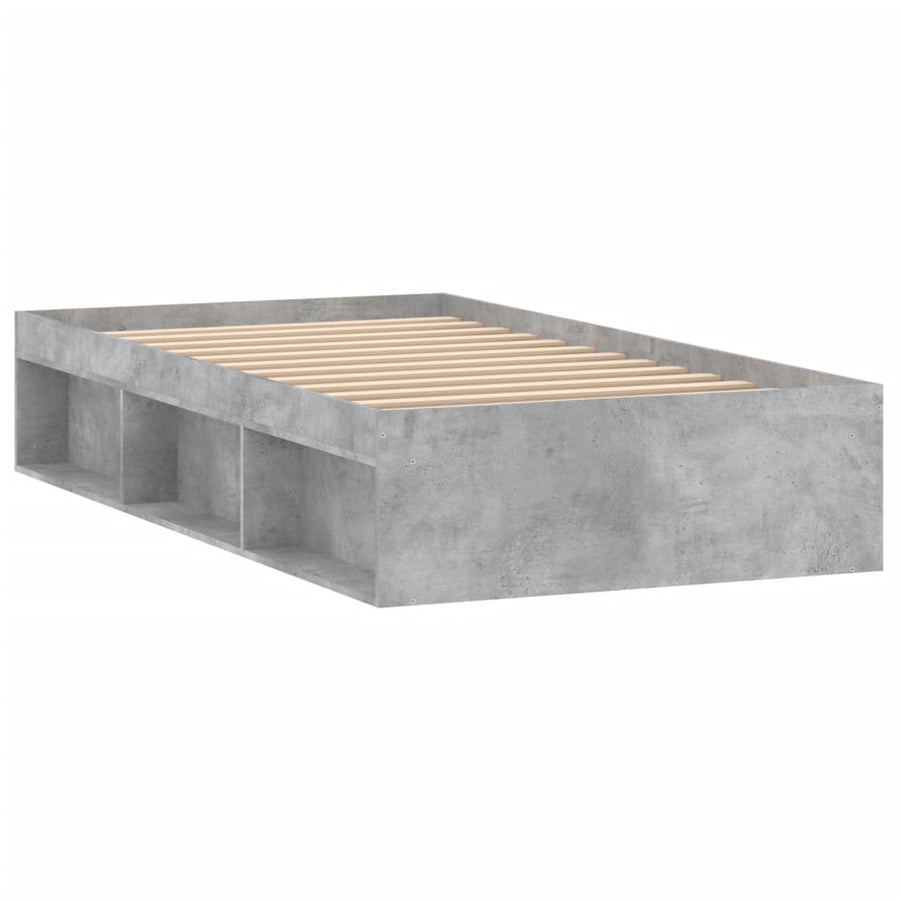 Bedframe 90 x 190 cm Betongrijs