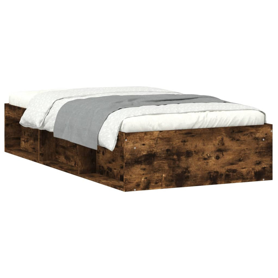 Bedframe Kleurig 90 x 190 cm Gerookt eiken