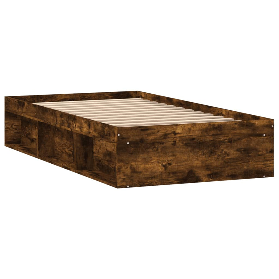 Bedframe Kleurig 90 x 190 cm Gerookt eiken