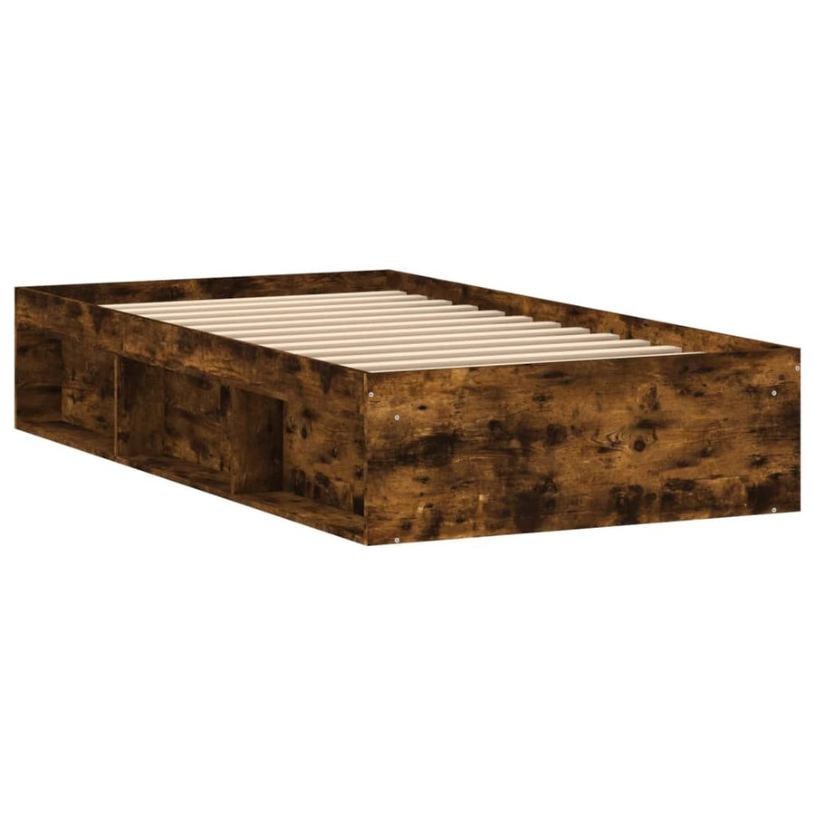 Bedframe Kleurig 90 x 190 cm Gerookt eiken