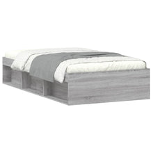 Bedframe Eikenkleurig 90 x 190 cm Grijs sonoma
