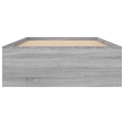 Bedframe Eikenkleurig 90 x 190 cm Grijs sonoma