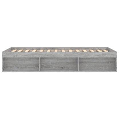 Bedframe Eikenkleurig 90 x 190 cm Grijs sonoma