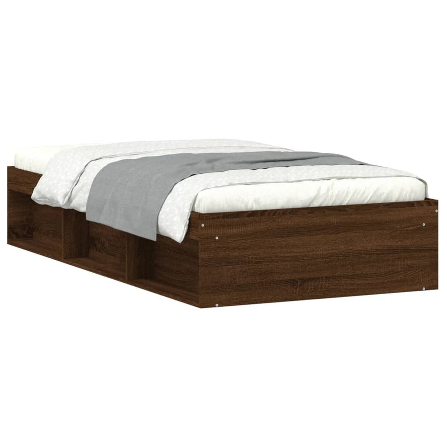 Bedframe Ig 90 x 190 cm bruin eikenkleur