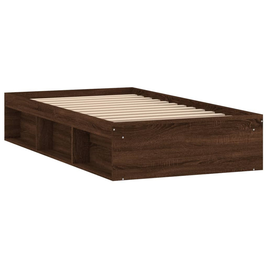 Bedframe Ig 90 x 190 cm bruin eikenkleur