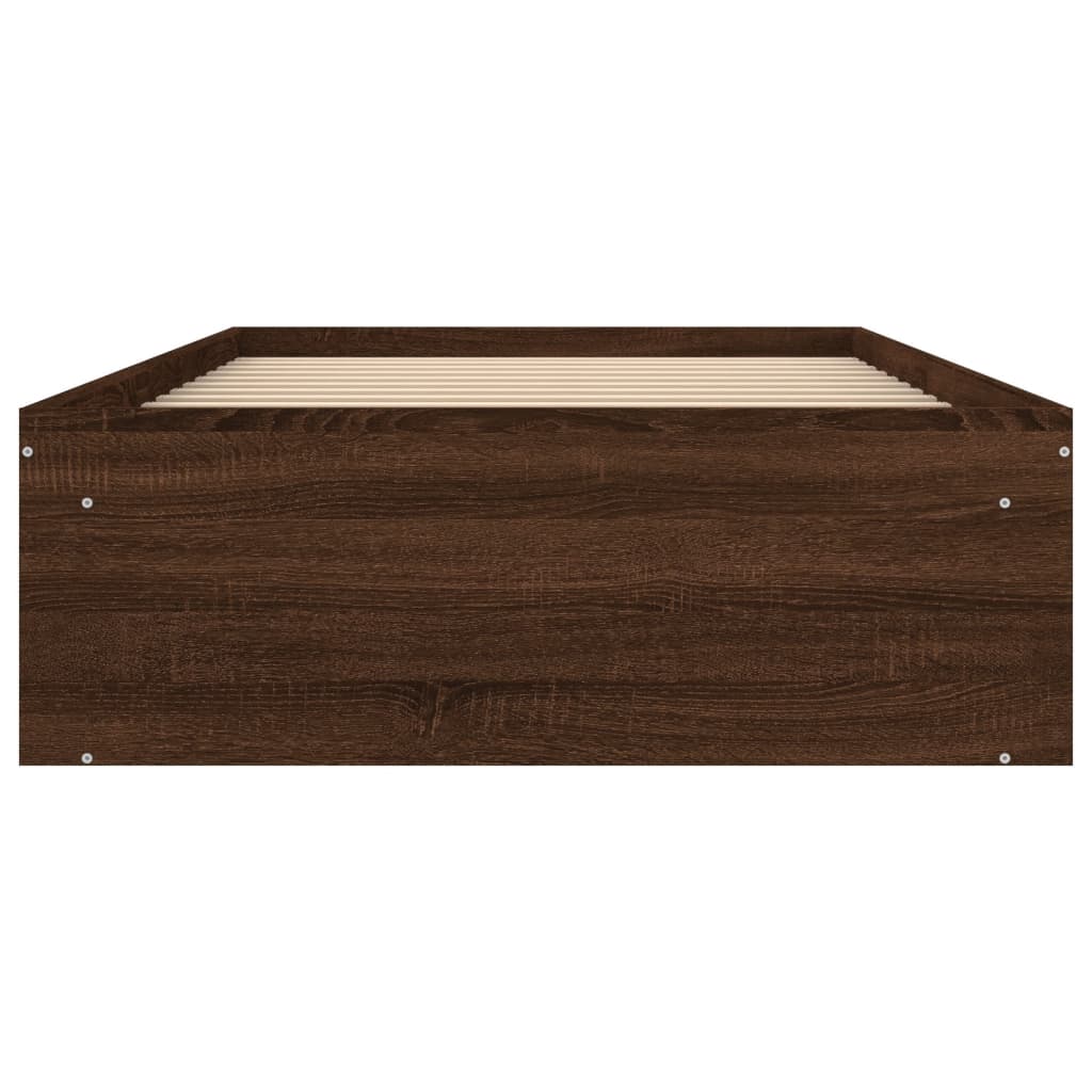 Bedframe Ig 90 x 190 cm bruin eikenkleur