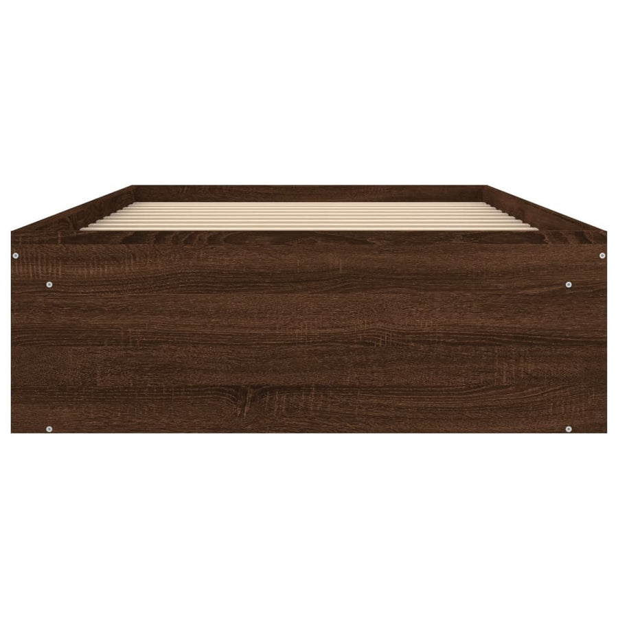 Bedframe Ig 90 x 190 cm bruin eikenkleur