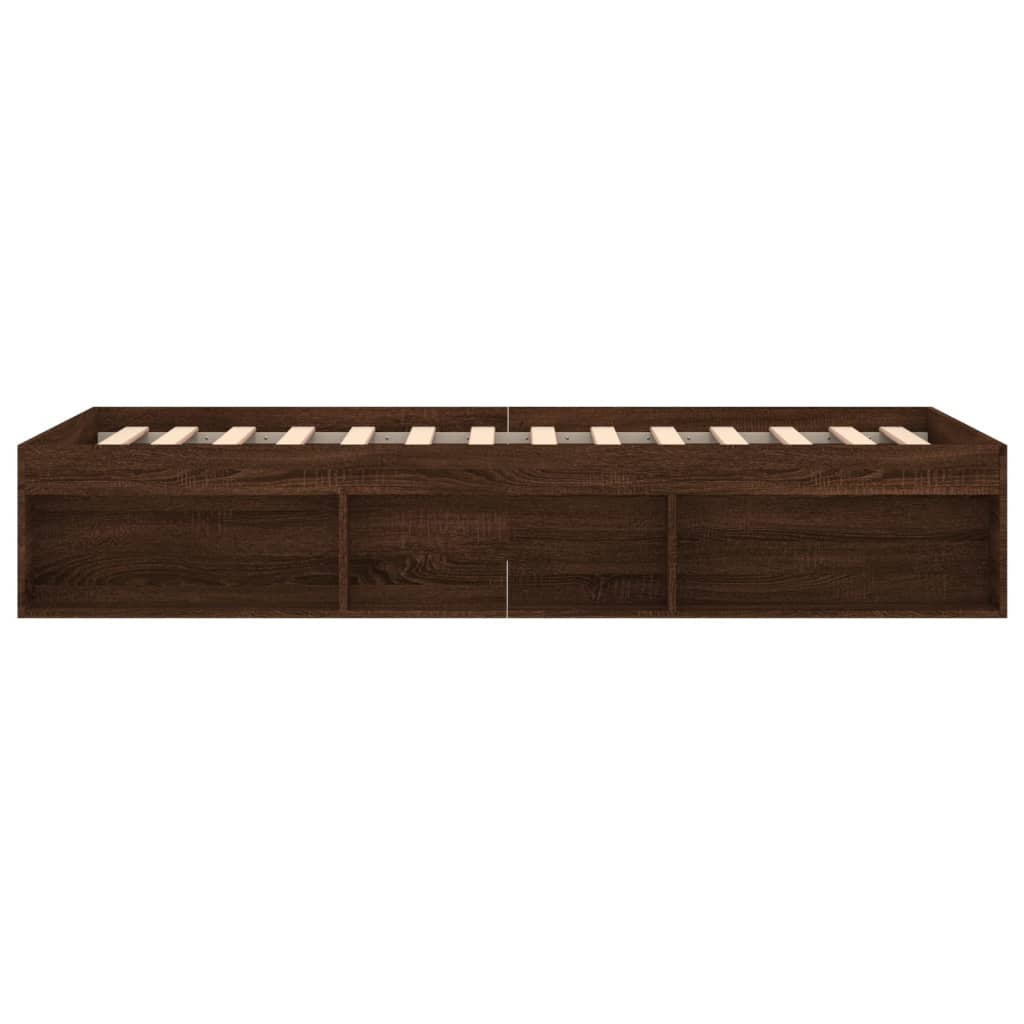 Bedframe Ig 90 x 190 cm bruin eikenkleur